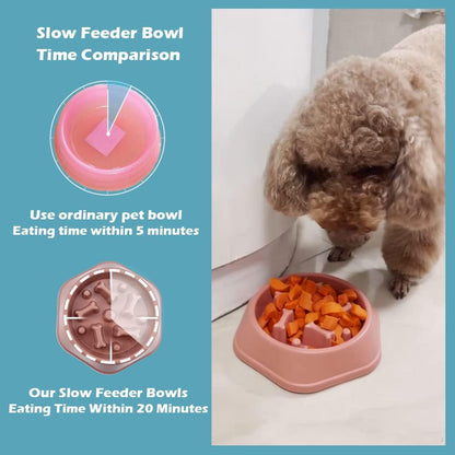 Slow Feeder Dog Bowl anti Gulping Healthy Eating Interactive Bloat Stop Fun Alternative Non Slip Dog Slow Food Feeding Pet Bowl Slow Eating Healthy Design for Small Medium Size Dogs